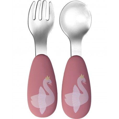 Tryco Posatine Ivy il Cigno Rosa in Silicone e Acciaio Inox